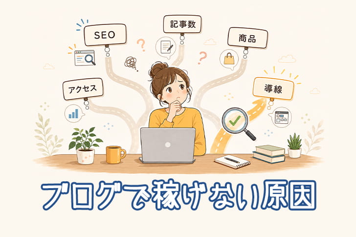 ブログで稼げない原因